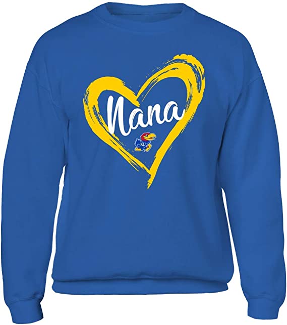 Kansas Jayhawks Sweatshirt, Drawing Heart Nana, Kansas Basketball Shirts Gifts