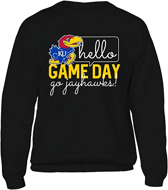 Kansas Jayhawks Sweatshirt, Hello Game Day, University Of, Kansas Basketball Shirts Gifts