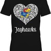Kansas Jayhawks Sweatshirt, Lace Heart Logo Gifts For Fans