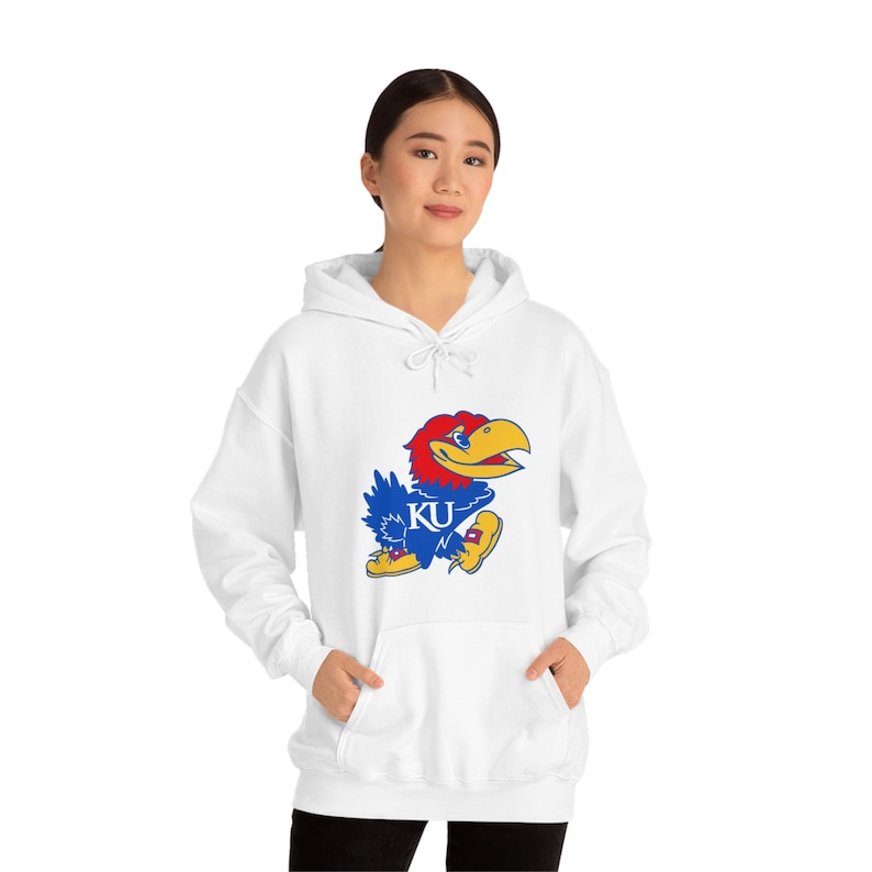 Kansas Jayhawks Unisex Heavy Blend Hooded Sweatshirt,Kansas Jayhawks Fan Outfit Hoodie - Image 2