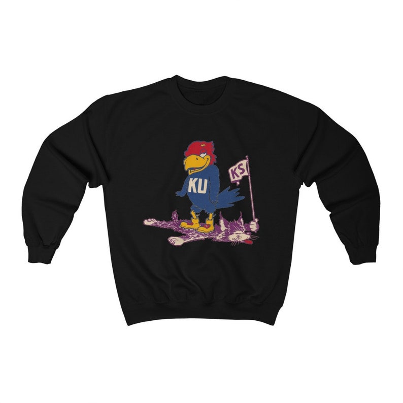 Kansas University, Ku Jayhawks Retro Beat K State Unisex Crewneck Sweatshirt - Image 3