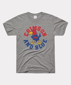 Ku Crimson And Blue Tee Gifts For Fans, For Her, Kansas Basketball Shirts