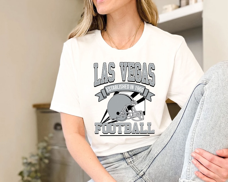 Las Vegas Football Team Sweatshirt, Retro Las Vegas Football Shirt for NFL Fans - Image 3