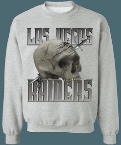 Las Vegas Raiders SKULL Vintage NFL American Football Lover Sweatshirt Hoodie