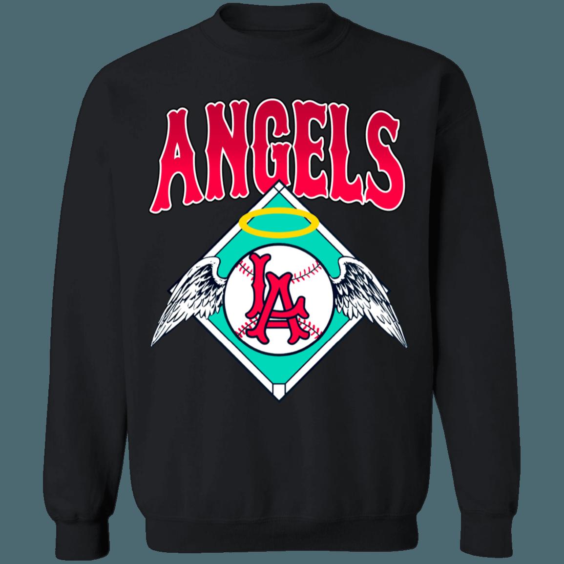 Los Angeles Angels Vintage Crewneck Sweatshirt Hoodie Shirt for MLB Fans