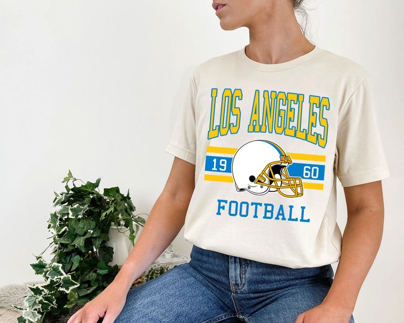 Los Angeles Football Sweatshirt, Vintage Retro Los Angeles Football Shirt for NFL Fans - Image 4