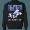 Los Angeles LA Dodgers 1990's Retro MLB Crewneck Sweatshirt Hoodie Shirt for Baseball Fans
