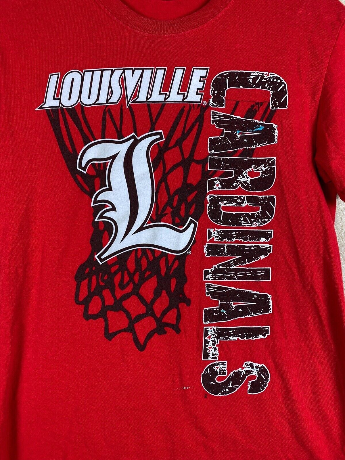 Louisville Cardinals Adult T Shirt Ncaa Adult Red Graphic Shirt Reprinted, Uofl Sweatshirt - Image 2