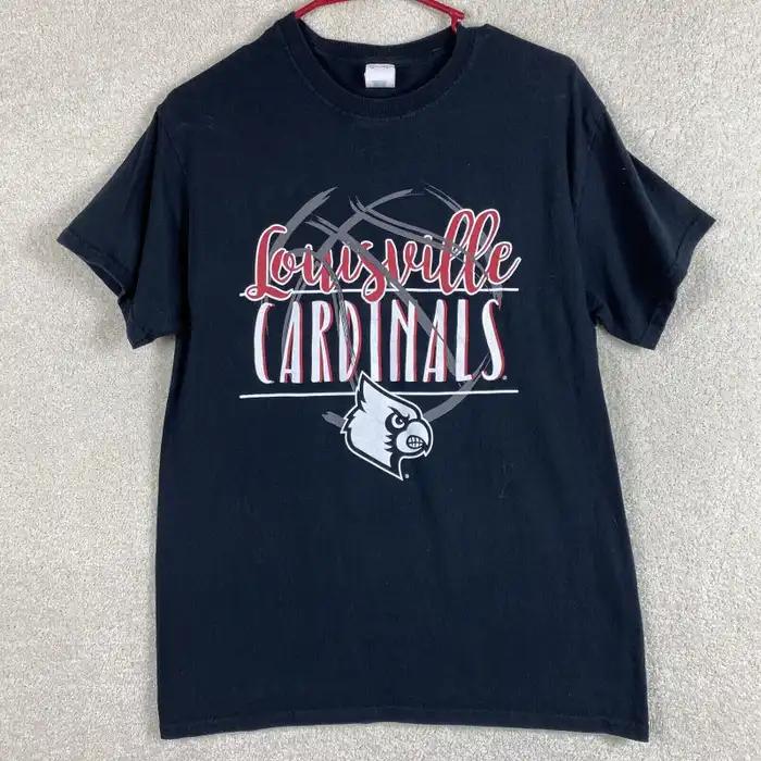 Louisville Cardinals Adult T Shirt Ncaa Adult Size University Football Shirt Gifts, Ncaa Fans