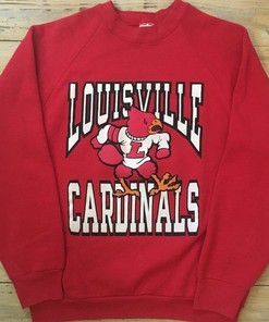 Louisville Cardinals College University Red Vintage, Uofl Sweatshirt,  Louisville Sweatshirt