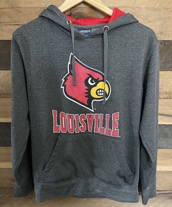Louisville Cardinals Hoodie Small Hooded Pullover Sweatshirt Reprinted,  Louisville Sweatshirt