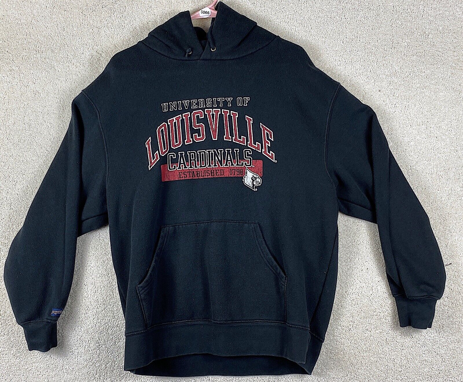 Louisville Cardinals Large Black Sweatshirt Ncaa Hooded Sweatshirt Shirt Hoodie Full Size