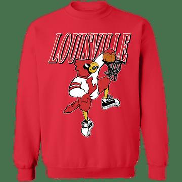 Louisville Cardinals Vintage Ncaa Basketball Crewneck Sweatshirt Reprinted, Uofl Sweatshirt