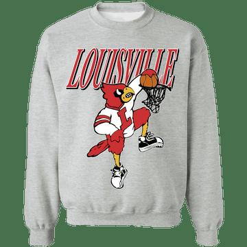 Louisville Cardinals Vintage Ncaa Basketball Crewneck Sweatshirt Reprinted, Uofl Sweatshirt - Image 2