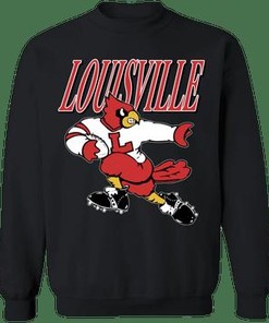 Louisville Cardinals Vintage Ncaa Football Crewneck Sweatshirt Reprinted, Louisville Sweatshirt