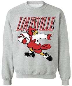 Louisville Cardinals Vintage Ncaa Football Crewneck Sweatshirt Reprinted,  Louisville Sweatshirt
