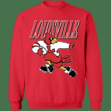 Louisville Cardinals Vintage Ncaa Football Crewneck Sweatshirt Reprinted, Louisville Sweatshirt - Image 4