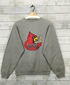 Louisville Predental Sweatshirt, Vintage Crewneck Cardinal Red Bird Sweater Shirt Hoodie Full Size