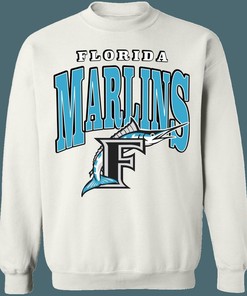Marlins FISH Retro Sweatshirt Hoodie Shirt Gifts for MLB Fans
