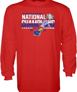 Men'S Ncaa Kansas Jayhawks National Basketball Champions Long Sleeve Shirt 2022, Kansas Basketball Shirts