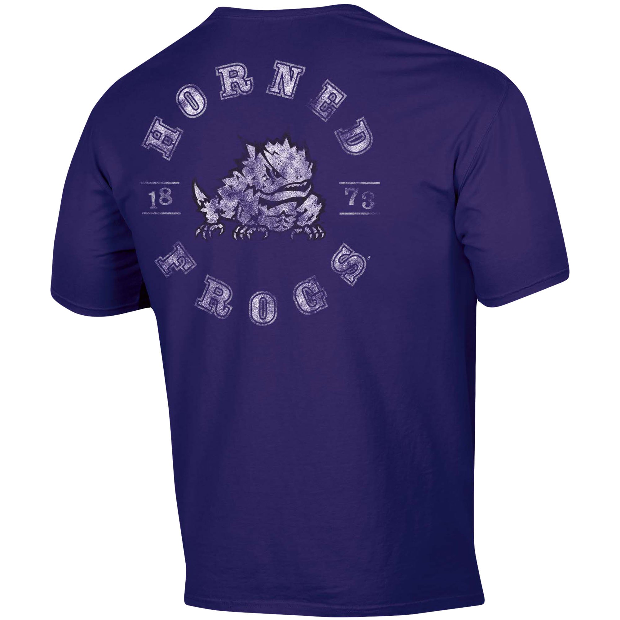 Men'S Russell Athletic Tcu Horned Frogs Pocket Logo T-Shirt, University Football Fan Shirt, Tcu Student Gifts