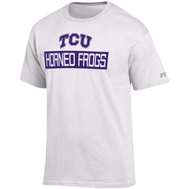 Men'S Russell Athletic White Tcu Horned Frogs Secondary Color T-Shirt, University Football Fan Shirt, Tcu Student Gifts - Image 2