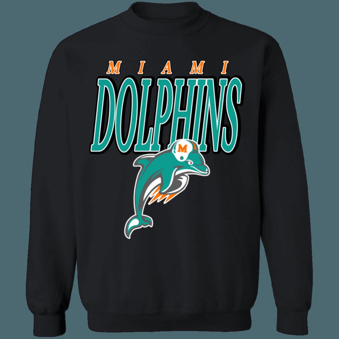 Miami Dolphins 1990's Vintage NFL American Football Lover Sweatshirt Hoodie - Image 2
