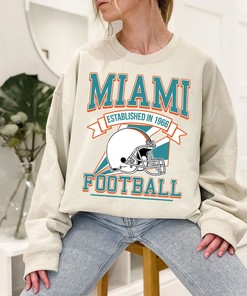 Miami Football Team Sweatshirt, Retro Miami Football Shirt for NFL Fans