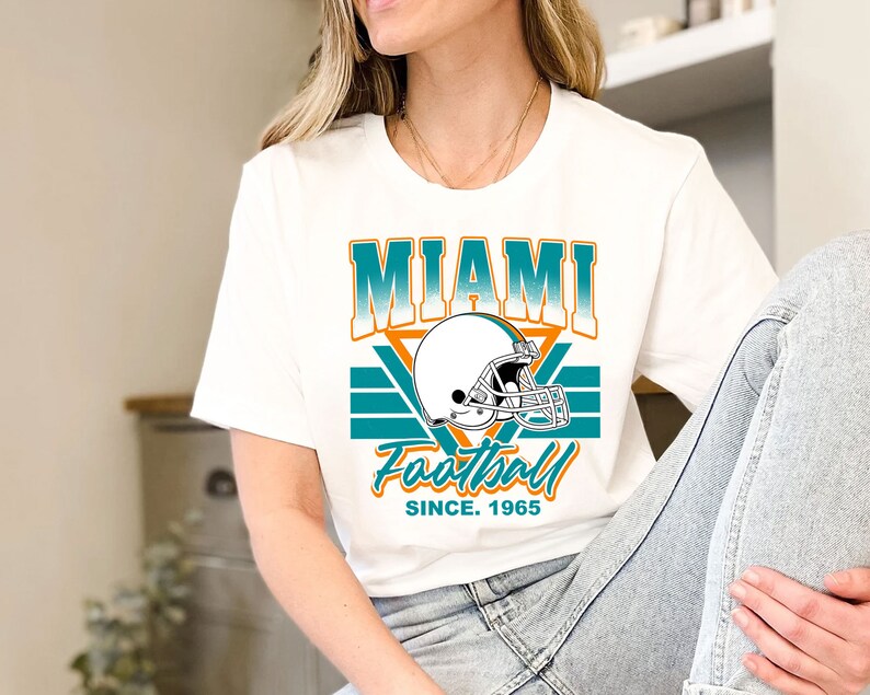 Miami Football Team Sweatshirt, Vintage Miami Football Shirt for NFL Fans - Image 3