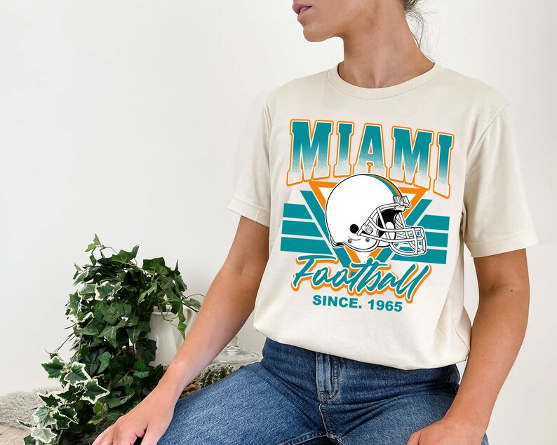 Miami Football Team Sweatshirt, Vintage Miami Football Shirt for NFL Fans - Image 4