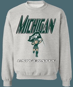 Michigan State Spartans Vintage NCAA Sweatshirt Hoodie Shirt For Fans