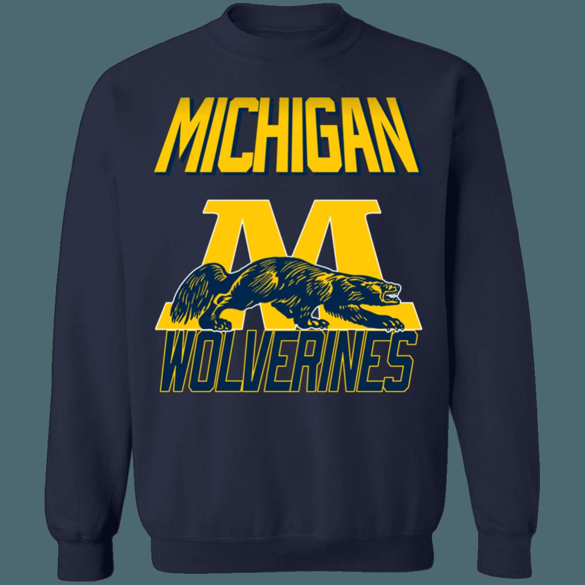 Michigan Wolverines Vintage NCAA Sweatshirt Hoodie Shirt For Fans