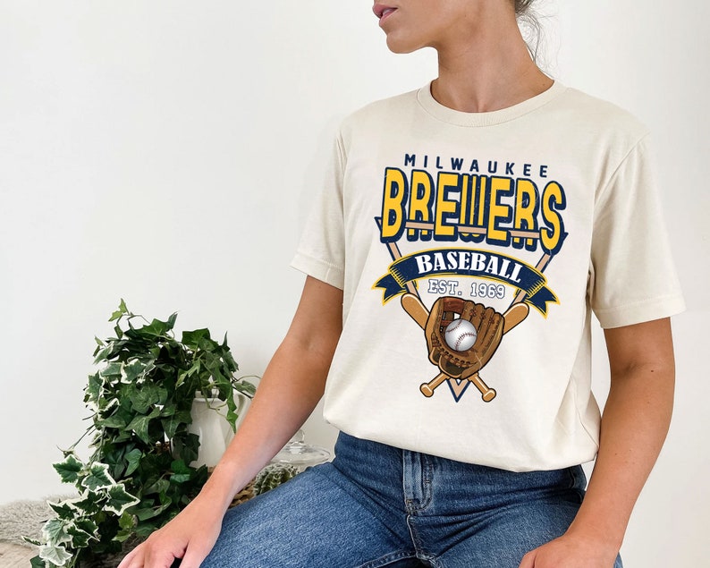 Milwaukee Baseball Crewneck Sweatshirt, Vintage Milwaukee Baseball Shirt, Milwaukee Fan Shirt - Image 4