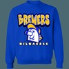 Milwaukee Brewers BARREL MAN Retro 90's MLB Crewneck Sweatshirt Hoodie Shirt for Baseball Fans