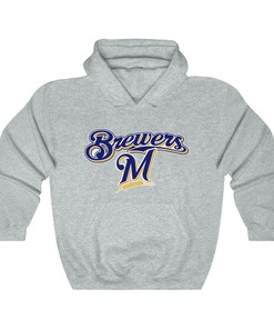 Milwaukee Brewers Vintage 90's MLB Hoodie Sweatshirt Sport Shirt