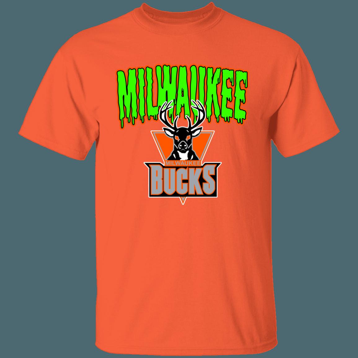 Milwaukee Bucks HALLOWEEN Retro NBA Fan T-Shirt Sweatshirt Hoodie - Image 2