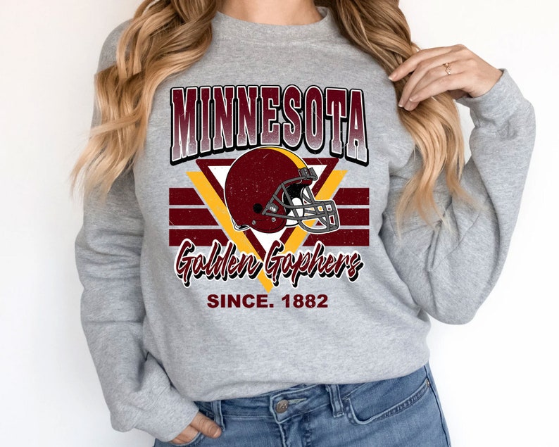 Minnesota Crewneck Sweatshirt, Vintage Minnesota Football Fan Shirt, University Football Ncaa Fan Shirt