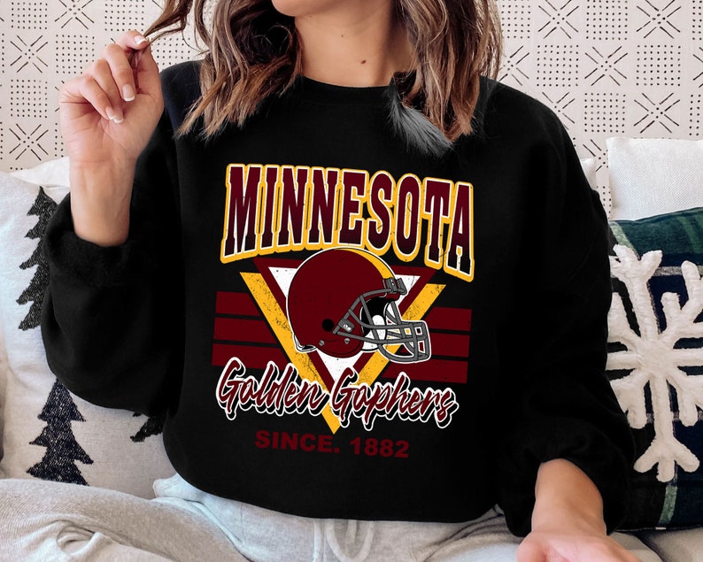Minnesota Crewneck Sweatshirt, Vintage Minnesota Football Fan Shirt, University Football Ncaa Fan Shirt - Image 2