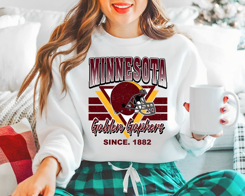 Minnesota Crewneck Sweatshirt, Vintage Minnesota Football Fan Shirt, University Football Ncaa Fan Shirt - Image 4