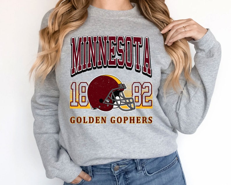 Minnesota Crewneck Sweatshirt, Vintage Minnesota Football Sweatshirt, Football Fan Shirt, University Football Fan Shirt