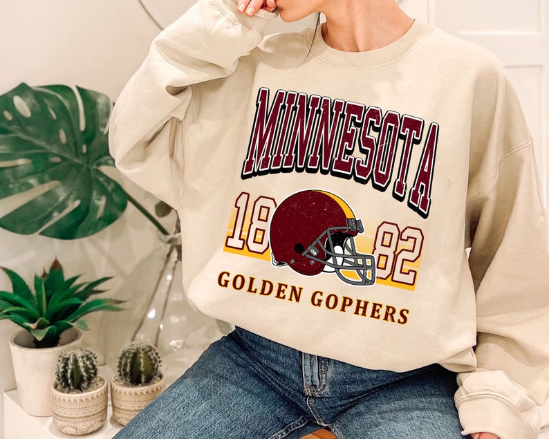 Minnesota Crewneck Sweatshirt, Vintage Minnesota Football Sweatshirt, Football Fan Shirt, University Football Fan Shirt - Image 2