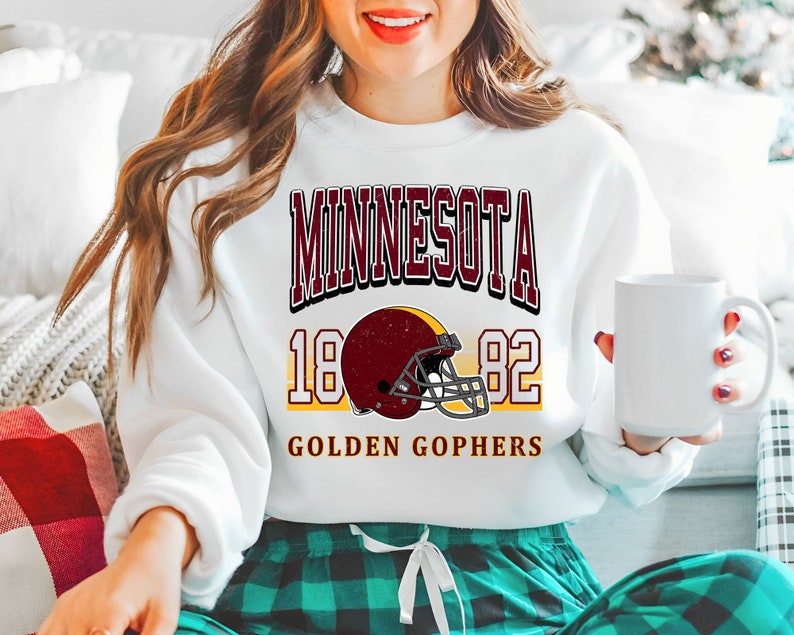 Minnesota Crewneck Sweatshirt, Vintage Minnesota Football Sweatshirt, Football Fan Shirt, University Football Fan Shirt - Image 3