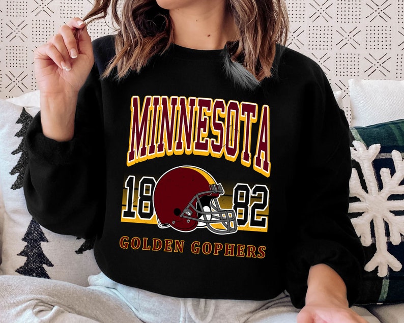Minnesota Crewneck Sweatshirt, Vintage Minnesota Football Sweatshirt, Football Fan Shirt, University Football Fan Shirt - Image 4
