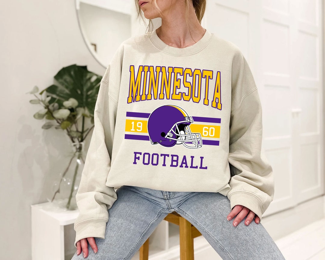 Minnesota Football Sweatshirt, Vintage Retro Minnesota Football Shirt for NFL Fans