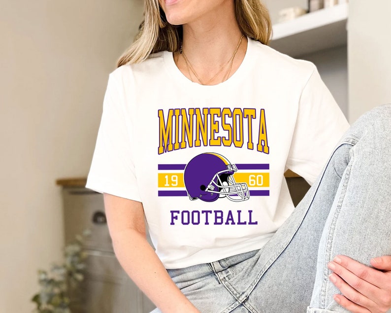 Minnesota Football Sweatshirt, Vintage Retro Minnesota Football Shirt for NFL Fans - Image 3