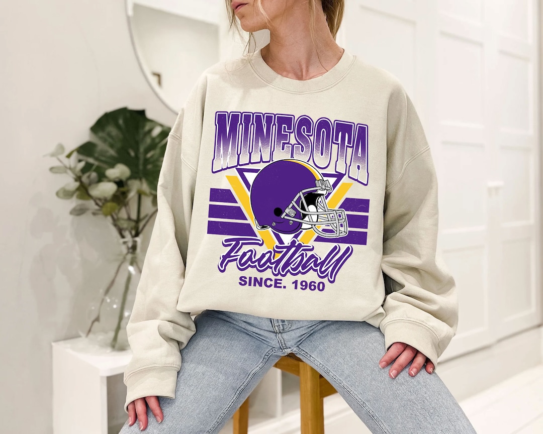Minnesota Football Team Sweatshirt, Vintage Minnesota Football Shirt for NFL Fans