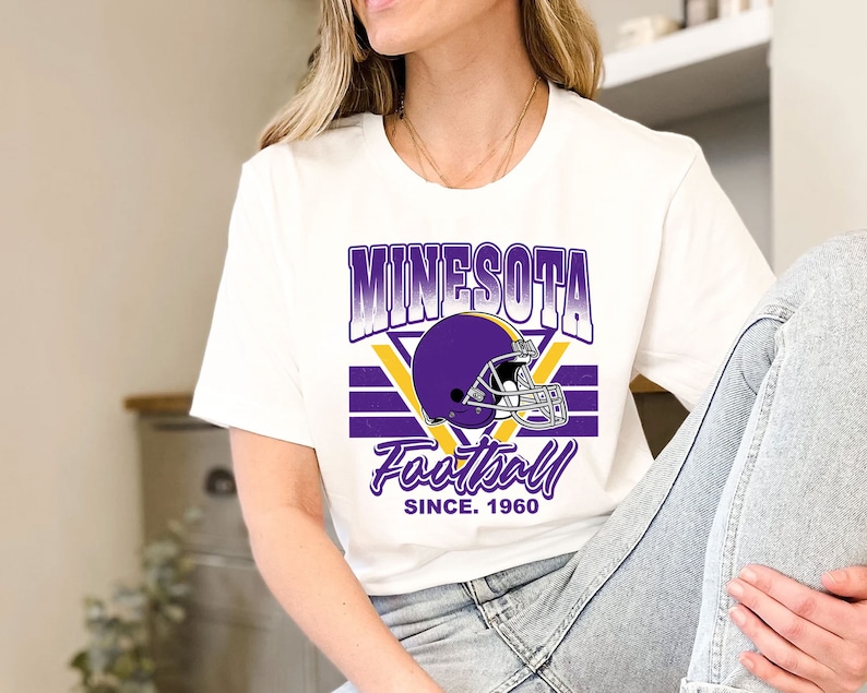 Minnesota Football Team Sweatshirt, Vintage Minnesota Football Shirt for NFL Fans - Image 3