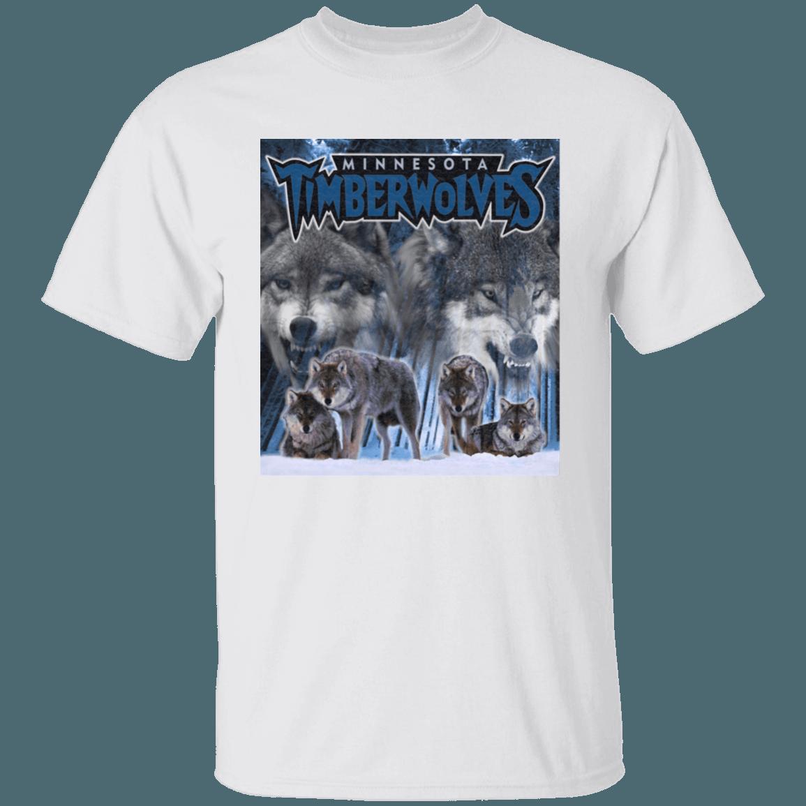 Minnesota Timberwolves WOLF PACK Retro NBA Fan T-Shirt Sweatshirt Hoodie - Image 2