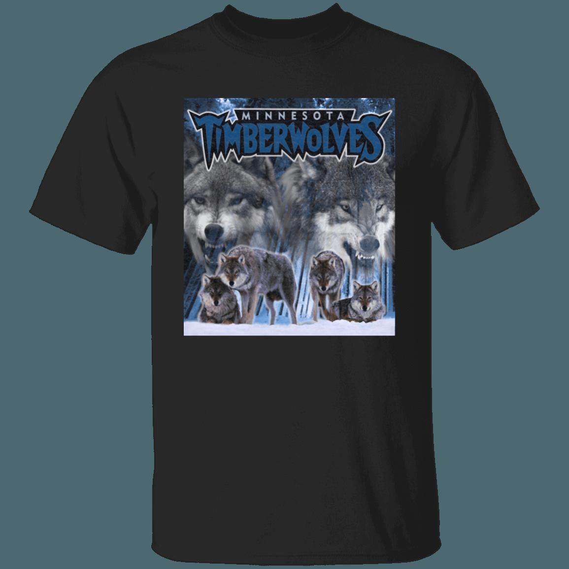 Minnesota Timberwolves WOLF PACK Retro NBA Fan T-Shirt Sweatshirt Hoodie - Image 4