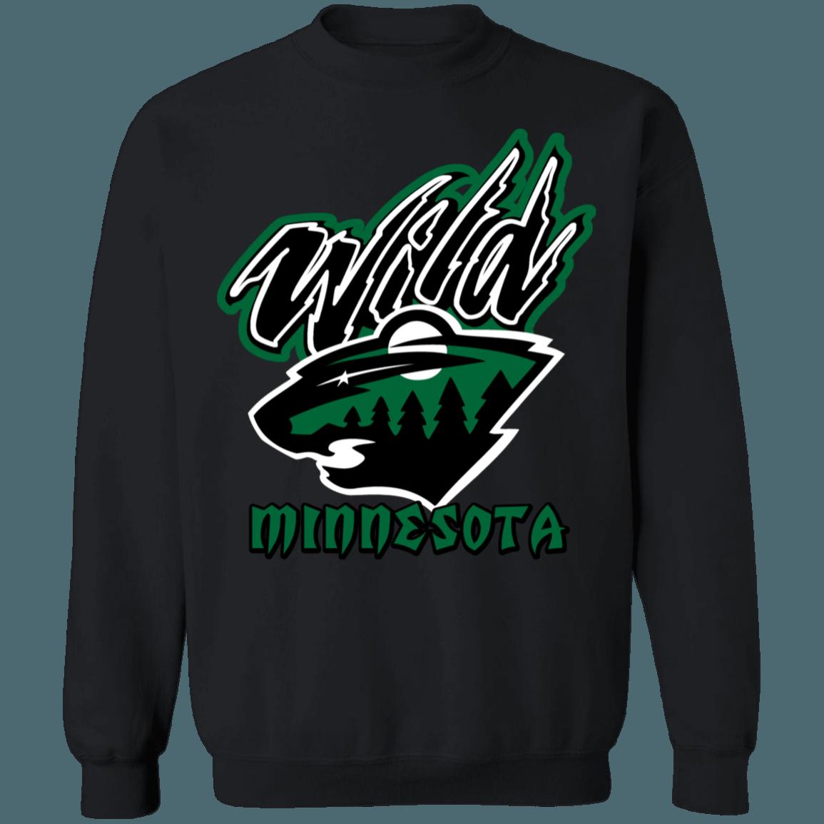 Minnesota Wild BLACKOUT Retro NHL Sweatshirt Hoodie TShirt For Hockey Lovers - Image 3